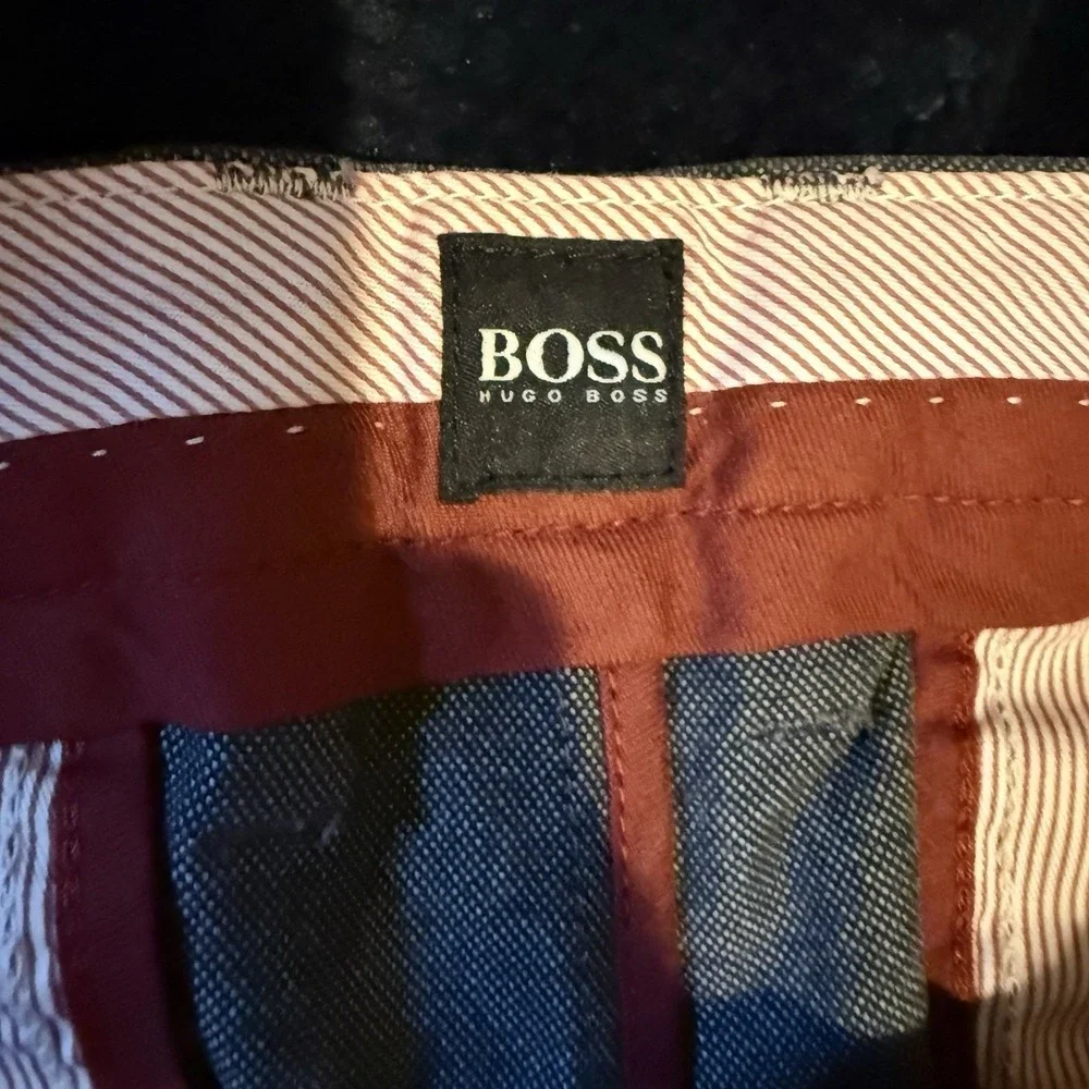 Hugo Boss Crigan1-W Gray Cotton Stretch Chino Straight‎ Pants 36R